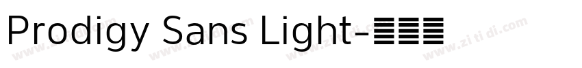 Prodigy Sans Light字体转换